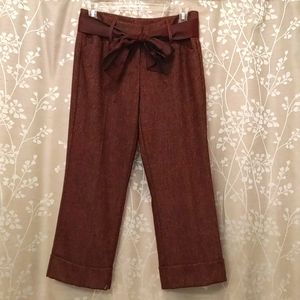 Beautiful Bergundy Crop Dress Pant by Express